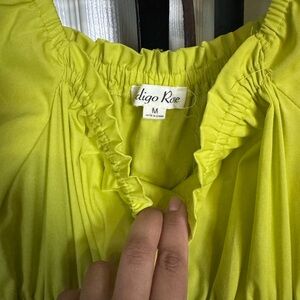 Indigo Rose Lime Green Midi Dress